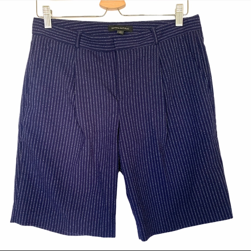 Banana Republic Navy Pinstripe Bermuda Shorts (4)